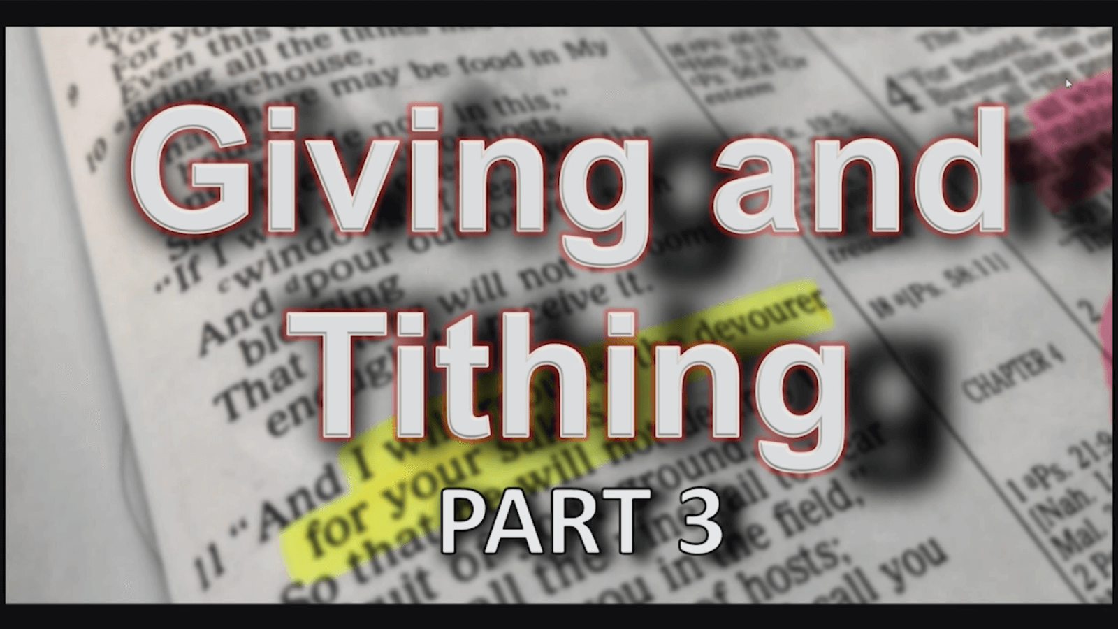 Giving and Tithing – Part 3