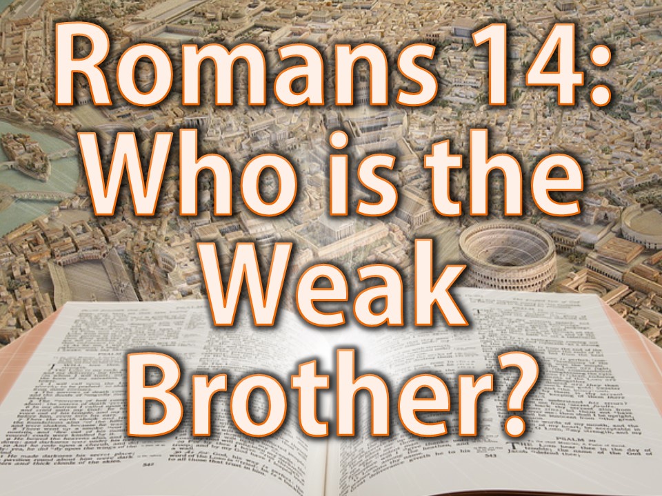 Romans 14 who is the weak brother pork sabbath